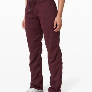 Lululemon Dance Studio Pant III in red grape size 6
